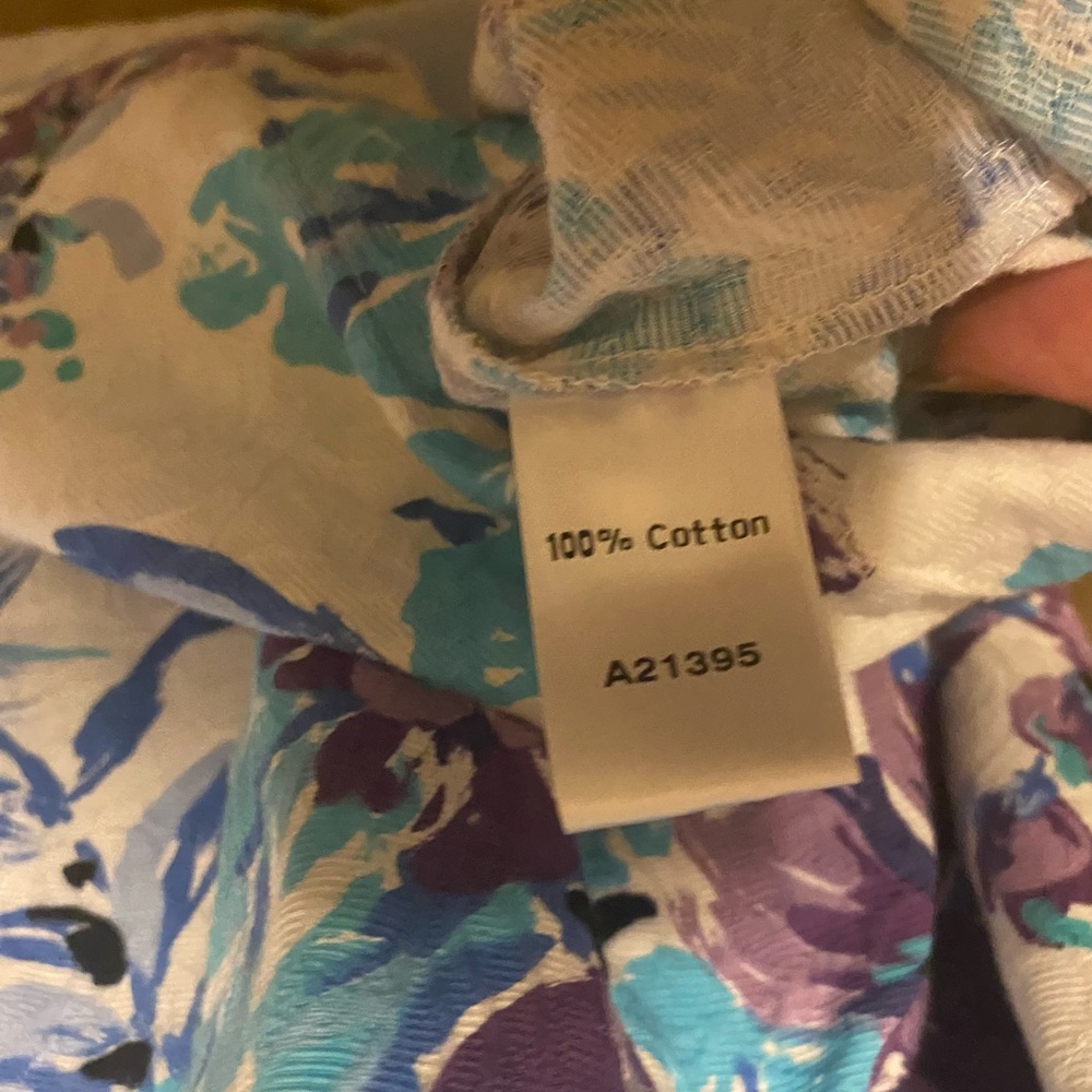 Appleseed's Women's Floral Hibiscus Jacket Blazer Grandmacore Boho Watercolor - Picture 8 of 14